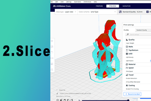 Slicing model in Cura