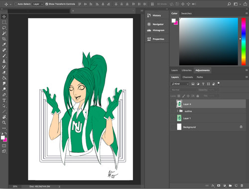 flat color